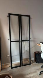 Ikea deuren billy boekenkast oxberg zwart met glas, 80 tot 100 cm, Binnendeur, Ophalen of Verzenden, Glas