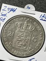 Zeldzame rijksdaalder 1843, Postzegels en Munten, Munten | Nederland, Zilver, 2½ gulden, Ophalen of Verzenden, Koning Willem II