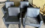 fauteuil 4 stuks leder, Ophalen, Gebruikt, 50 tot 75 cm, Leer