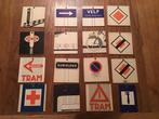 Verkeersborden, kaartjes - oud schoolmateriaal, Ophalen of Verzenden
