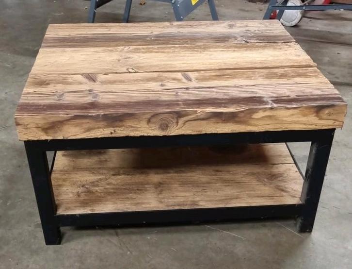 Salontafel oud hout, Huis en Inrichting, Tafels | Salontafels, Minder dan 50 cm, 50 tot 100 cm, 50 tot 100 cm, Rechthoekig, Ophalen