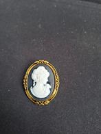 Camee broche, zwart - wit - goudkleurige, Ophalen of Verzenden, Nieuw, Overige materialen
