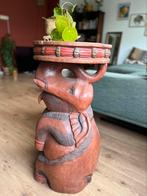 Massief houten Afrikaanse olifanten bijzettafel, Ophalen, Rechthoekig, Hout