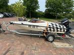 Speedboot + Kalf trailer | Evinrude ETEC 90pk optioneel, Watersport en Boten, Speedboten, Ophalen, Gebruikt, 70 tot 120 pk, 3 tot 6 meter
