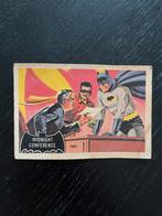 Vintage kartonnen verzamelplaatje van Batman uit 1966, Ophalen of Verzenden, Superheld, Gebruikt, Plaatje, Poster of Sticker