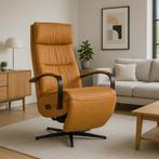 Relaxfauteuils met stof leer Direct Leverbaar, Metaal, Nieuw, 75 tot 100 cm, Ophalen of Verzenden