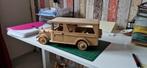 Vintage houten schoolbus auto, Ophalen, Zo goed als nieuw, Duw- of Trekspeelgoed