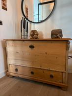 Antieke dekenkist met klep en lade, Huis en Inrichting, Kasten | Dressoirs, Ophalen, Gebruikt, 100 tot 150 cm, Met lade(s)