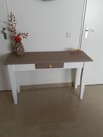Mooie sidetable wit met zandkleur, Huis en Inrichting, Ophalen, 25 tot 50 cm, Rechthoekig, 100 tot 150 cm