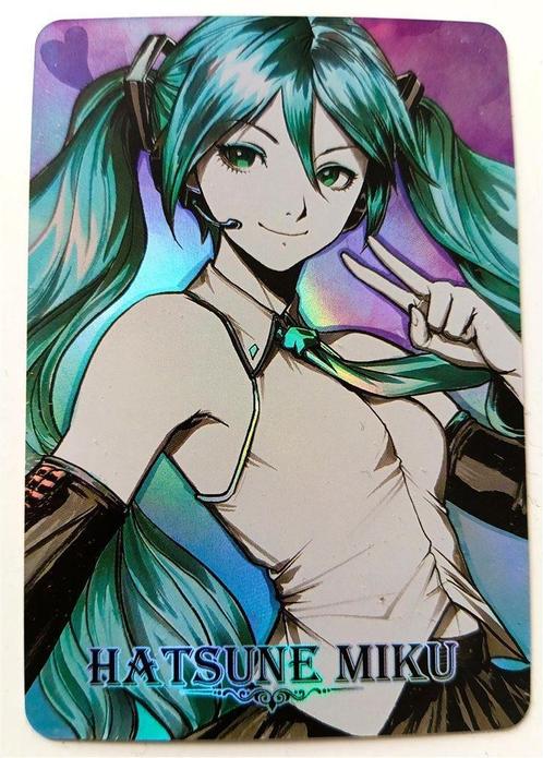 Hatsune Miku Rainbow Anime Foil Holo trading Card, Verzamelen, Stripfiguren, Nieuw, Plaatje, Poster of Sticker, Verzenden
