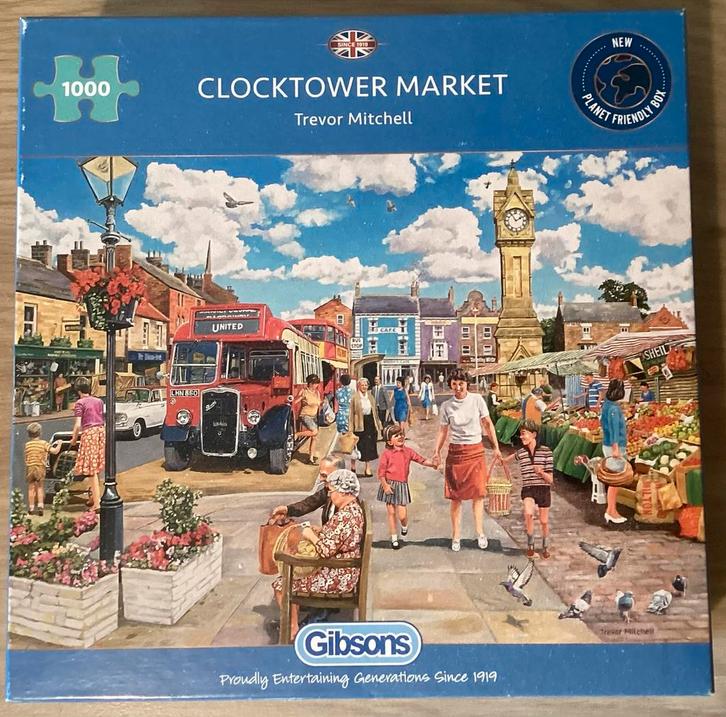 Gibson Puzzel - The Clocktower (1000 stukjes), Hobby en Vrije tijd, Denksport en Puzzels, Zo goed als nieuw, Legpuzzel, 500 t/m 1500 stukjes
