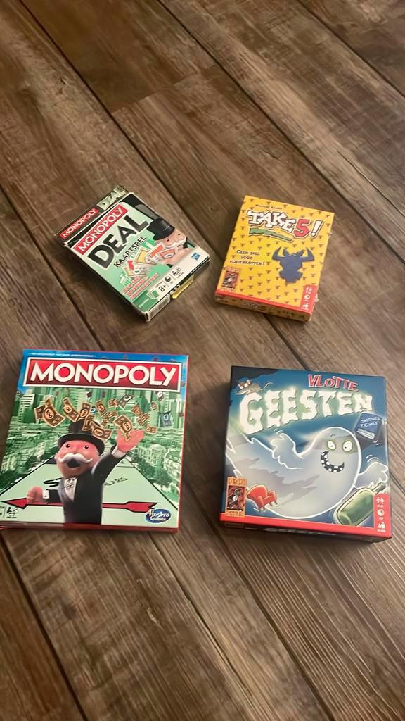 Reisspelletjes Set: Monopoly, Geesten, Take 5, Deal or No De, Hobby en Vrije tijd, Gezelschapsspellen | Bordspellen, Gebruikt