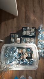 Kerstballen en kerstversiering heel veel in blauw en wit, Diversen, Kerst, Ophalen, Zo goed als nieuw