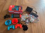 Switch V2 2019, Spelcomputers en Games, Switch 2019 Upgrade, Met games, Met 2 controllers, Ophalen of Verzenden