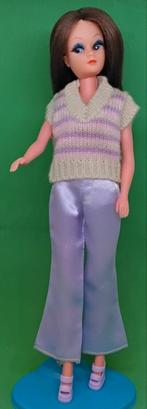 Vintage Barbie Clone Top/Spencer Broek Satijn, Verzamelen, Poppen, Ophalen of Verzenden, Gebruikt, Kleertjes