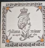 Tegel Juliana 70 jaar, Verzamelen, Ophalen of Verzenden, Gebruikt, Overige typen