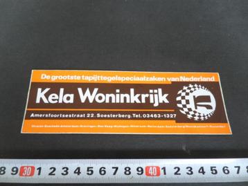 sticker Soesterberg KELA WININKRIJK tapijttegelspeciaalzaak  beschikbaar voor biedingen