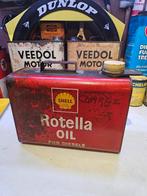 Shell Rotella Diesel Olieblik Vintage garageblik, Verzamelen, Ophalen of Verzenden, Gebruikt, Overige