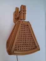 Vintage wandlamp Riet jaren 60-70 origineel staat, Huis en Inrichting, Lampen | Wandlampen, Ophalen of Verzenden, Zo goed als nieuw