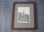 Dorpskerk Katwijk aan de Rijn - ets van D.J. van Catwijck, Ophalen of Verzenden