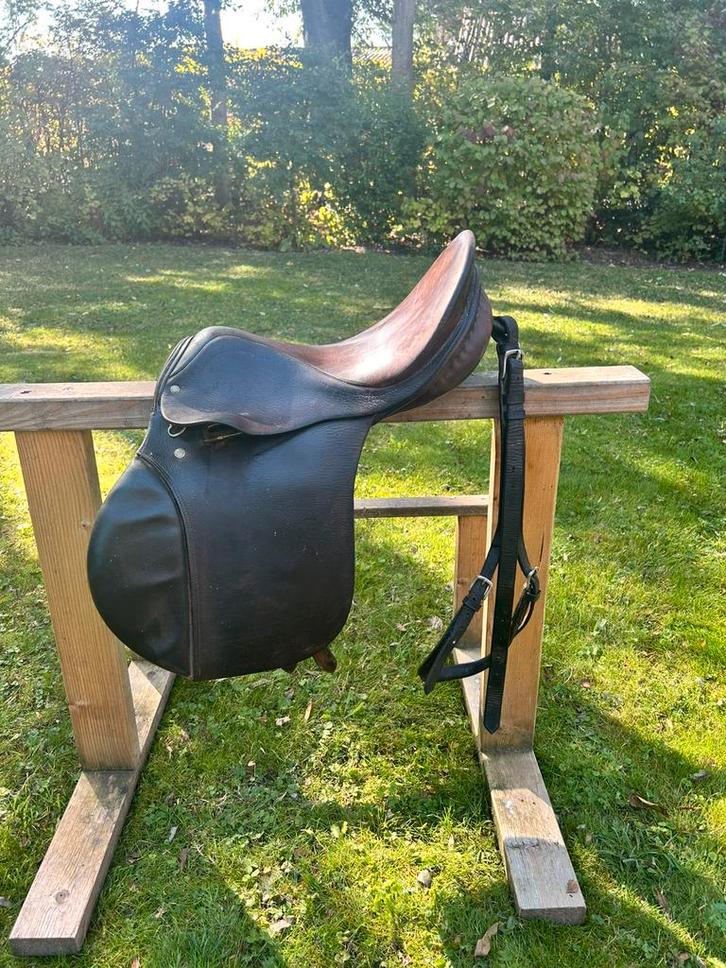 Leren ponyzadel 15 inch met staartriem, Dieren en Toebehoren, Paarden en Pony's | Zadels, Gebruikt, Recreatie, Ophalen