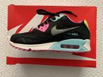 Nike Air Max 90 Black Metalllic Silver- Red Volt- Glacier I, Zwart, Ophalen of Verzenden, Nike air max, Sneakers of Gympen