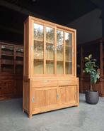 Hoge teakhouten schoolkast | Prachtige Buffetkast #2354, Huis en Inrichting, Kasten | Buffetkasten, Niet ingevuld, Gebruikt, 100 tot 150 cm