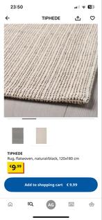 TIPHEDE Vloerkleed, Ophalen, Gebruikt, 100 tot 150 cm, Wit