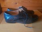 Zwart met bruin leren herenschoenen - maat 43, Ophalen of Verzenden, Zo goed als nieuw, Zwart