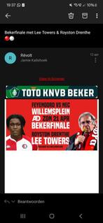 Feyenoord - nec @ willemsplein Groot scherm, Tickets en Kaartjes, Sport | Voetbal, April, Losse kaart, Eén persoon
