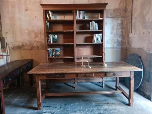 Eikenhouten Eettafel van 219 cm., Antiek en Kunst, Antiek | Meubels | Tafels, Ophalen