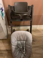 Stokke Tripp Trapp hazy grey incl babyset en newbornset, Ophalen, Zo goed als nieuw, Meegroeistoel