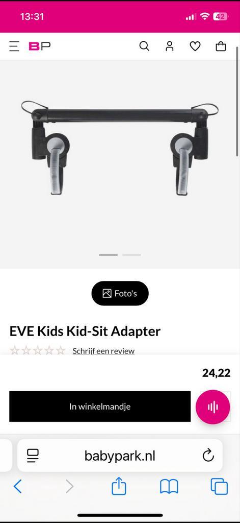 Eve Kids Kid-Sit Adapter - Meerijdplankje, Kinderen en Baby's, Kinderwagens en Combinaties, Gebruikt, Kinderwagen, Overige merken