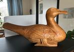 Oude houten eend, houtsnijwerk, Ophalen of Verzenden