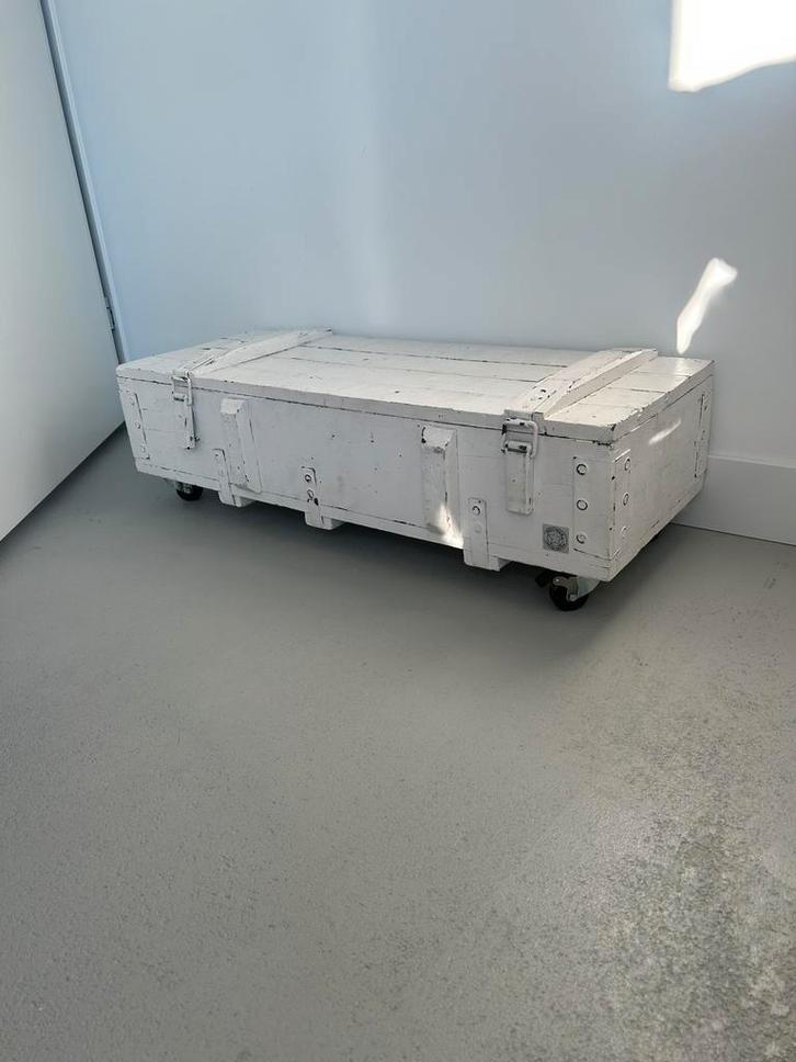 Indomus legerkist / munitiekist op wielen, Huis en Inrichting, Woonaccessoires | Kisten, Gebruikt, Minder dan 50 cm, Minder dan 50 cm