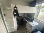 Hoog bed met bureau, Ophalen, Gebruikt, Hoogslaper, Eenpersoons