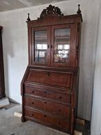 Antieke kast met bureaulade, Huis en Inrichting, Kasten | Overige, Ophalen, Gebruikt