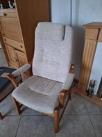 2 verstelbare leunstoelen incl voetenbankje, Ophalen, Hout, Gebruikt, Twee