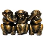 Boxwood Netsuke van drie apen horen zien en zwijgen Japan, Antiek en Kunst, Ophalen of Verzenden