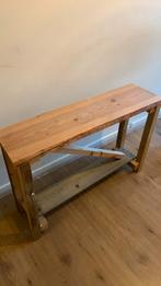 Sidetabel gemaakt van boomstam hout, Huis en Inrichting, Tafels | Sidetables, Ophalen, Gebruikt, 50 tot 100 cm, Overige houtsoorten