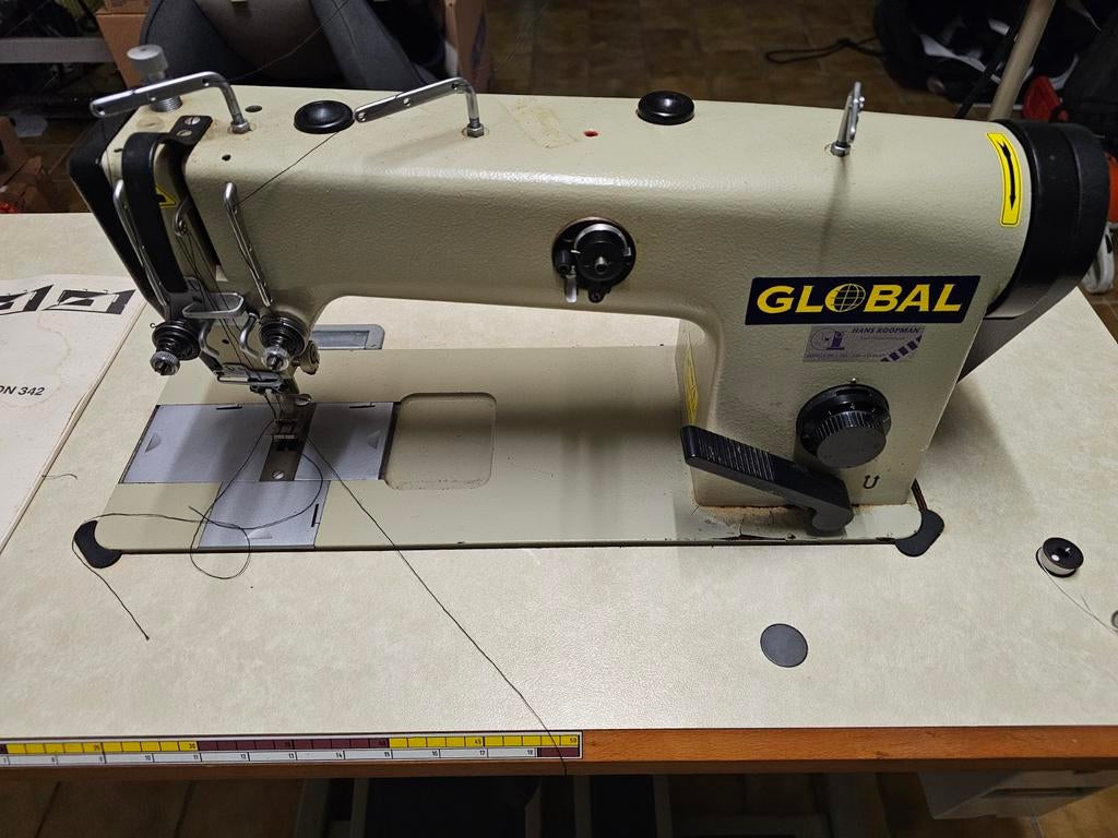 Global Industrie Naaimachine 2-Naalds DN 342, Overige merken, Gebruikt, Ophalen of Verzenden, Naaimachine