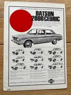 Datsun 2000 Cedric originele advertentie 1968 vintage, Ophalen of Verzenden, Gelezen, Overige merken