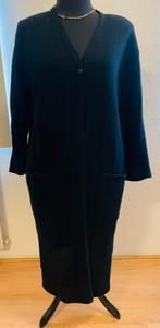 Lang zwart vest met grote steekzakken – wolmix, Ophalen of Verzenden, Zo goed als nieuw, Zwart, Trui of Vest