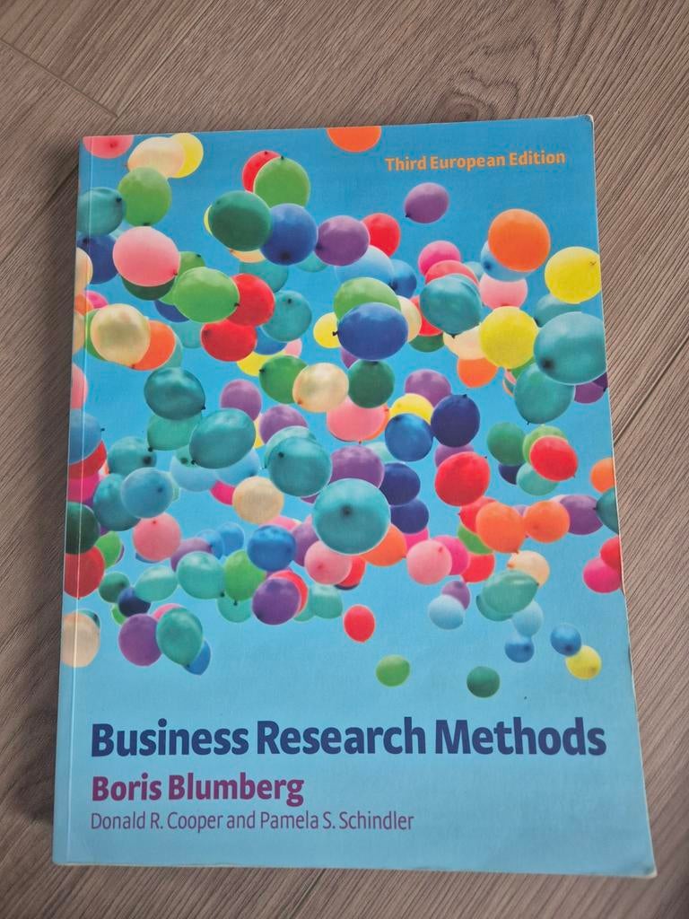Business research methods studieboek, Ophalen of Verzenden