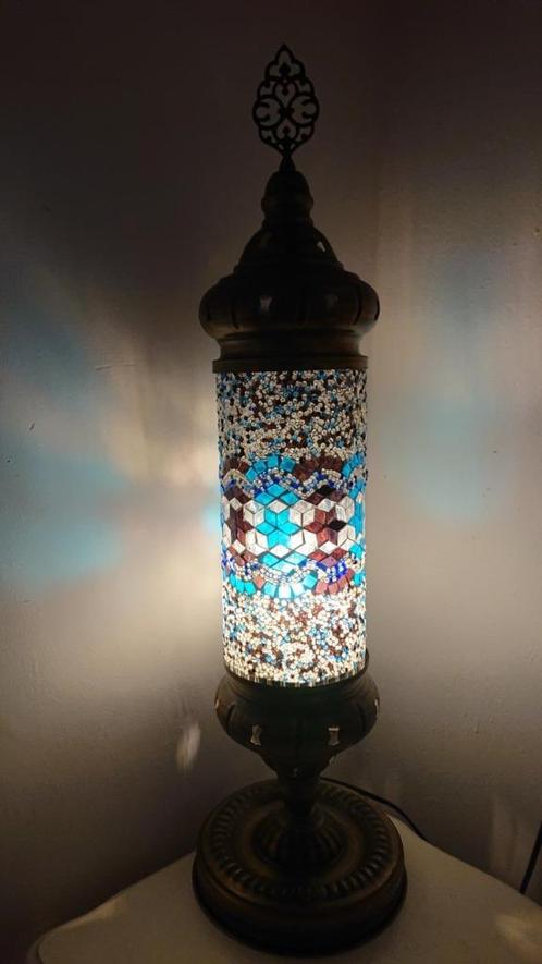 Oosterse Arabische Marokkaanse Turkse tafellamp glasmozaiek, Huis en Inrichting, Lampen | Tafellampen, Nieuw, 50 tot 75 cm, Glas