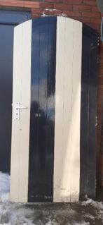 Buitendeur Voordeur hardhout merbau rond, Gebruikt, 80 tot 100 cm, Ophalen of Verzenden, Buitendeur