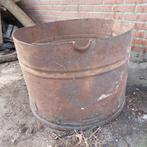 Zwaar ijzeren stookton of bloembak, Ophalen, Gebruikt, Minder dan 30 cm, Rond