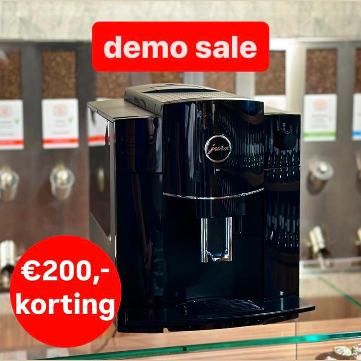 Jura D4 Black DEMO KORTING, 12 maanden garantie, Witgoed en Apparatuur, Koffiezetapparaten, Zo goed als nieuw, Koffiebonen, Koffiemachine