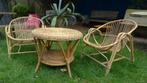 Prachtige set van 2  vintage retro rotan lounge stoelen, Tuin en Terras, Gebruikt, Rotan, Ophalen