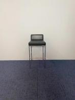 10 x Design barkruk Ahrend, zwart leder, chroom frame, Huis en Inrichting, Barkrukken, Ophalen, Met voetsteun, 60 tot 90 cm, Hout